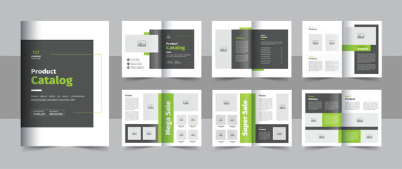 Wall Mural - company product catalog design or modern business catalogue design template layout