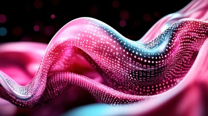 Poster - Pink and Teal Abstract Wave