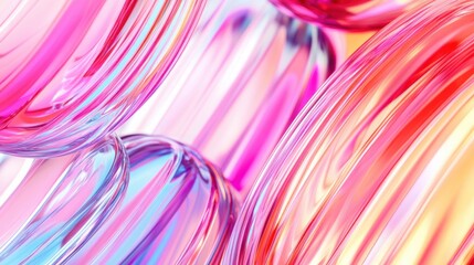 Poster - Abstract Pink and Blue Glass Spheres