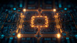 © naeem - Advanced Computer Chip Circuit Board with Electrical Components, Enabling Data Communication, Generated by Artificial Intelligence