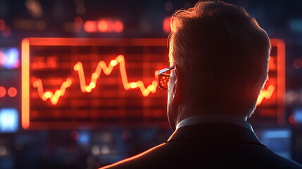 Aufkleber - Stock Market Analyst Reviewing Data