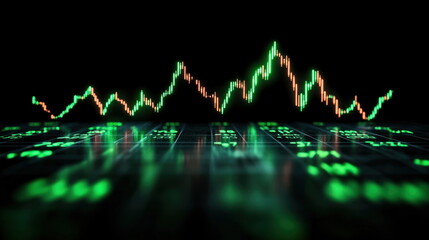 Aufkleber - Stock Market Candlestick Chart
