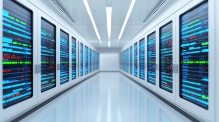 Poster - Data Center Server Room Corridor.