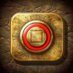 Fototapete - Square and circle buttons