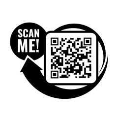qr code template. scan me icon for payment. qr code mockup symbol. vector illustration