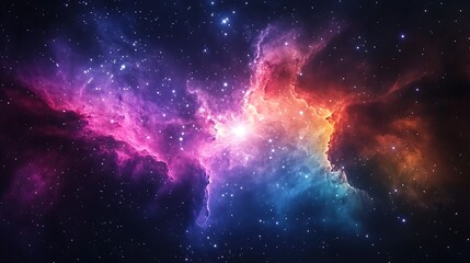 Wall Mural - the amazing colors of the galaxy background with stars