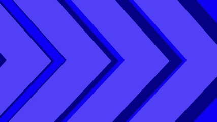 Poster - Arrow loop animation background. Abstract geometric pattern with blue chevron shapes creating a dynamic, modern design.