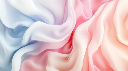 Poster - Abstract Draped Beige Fabric Texture White and tan background with a pattern of waves. The waves are very thin and the background is very light

