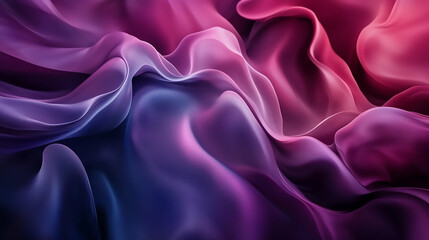 Wall Mural - A stunning fluid background with vibrant colors of soft yellow, light teal, and pale lilac, mimicking the appearance  abstract purple silk fabric background, a study in texture and elegance flowing