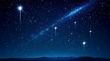 Wall Mural - night sky with galaxy full of stars in lactic universe night sky, shooting star, celestial event, st