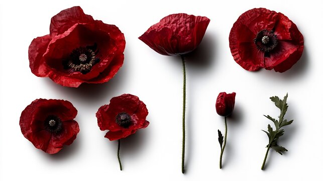 red poppies: a remembrance day floral still life