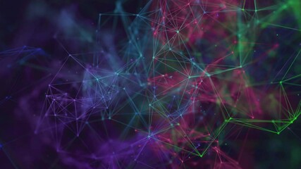 Wall Mural - colorful plexus pattern abstract background