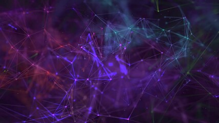 Wall Mural - colorful plexus pattern abstract background
