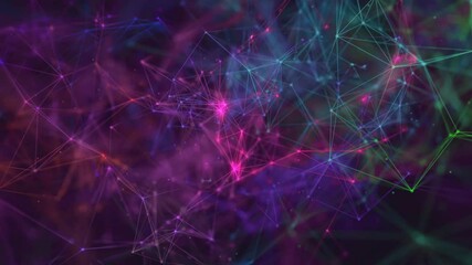 Wall Mural - colorful plexus pattern abstract background