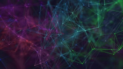 Wall Mural - colorful plexus pattern abstract background