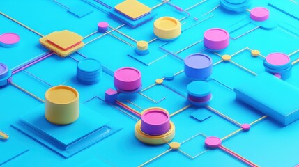 Poster - Data flow concept background