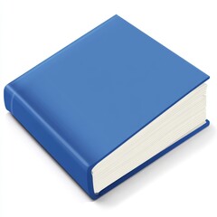 Aufkleber - Closed blue hardcover book isolated on white.