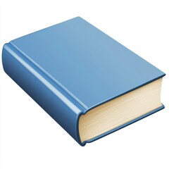 Aufkleber - Single blue hardcover book isolated on white. (1)