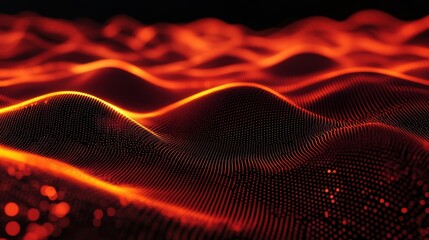 Poster - Data technology background. Abstract background. Connecting dots and lines on dark background. 3D rendering. 4k.