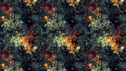 Poster - Abstract watercolor pattern with vibrant colors and textures.
