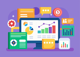 Wall Mural - User-friendly and visually appealing financial dashboards enhance data analysis and empower clear