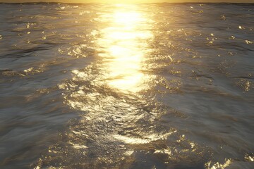 Poster - Reflective icy surface illuminated by surrounding light during sunset