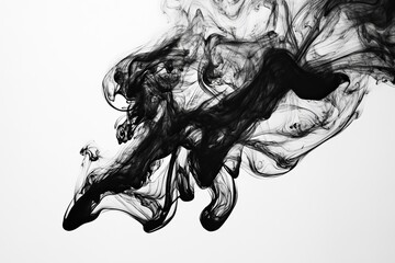 Aufkleber - Faint ink smudges create an abstract texture with flowing lines and shapes