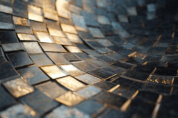 Aufkleber - Reflective surface texture of disco ball captures light and sparkle in a vibrant dance atmosphere