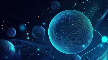 Poster - Abstract Digital World Network Visualization: Global Interconnectivity and Data Flow Representation