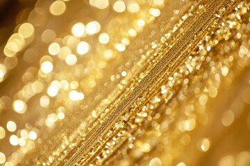 Poster - Golden raindrops create a shimmering texture on a bright surface during a sunny afternoon