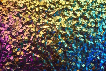 Aufkleber - Shimmering holographic foil texture displaying vibrant colors and shifting patterns