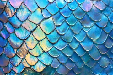 Poster - Vibrant holographic snakeskin texture with iridescent scales and a glossy finish