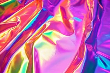 Aufkleber - Shimmering liquid holographic paint texture in vibrant colors with reflections and waves