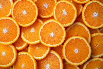 Aufkleber - Bright orange slices arranged neatly, showcasing vibrant color and texture