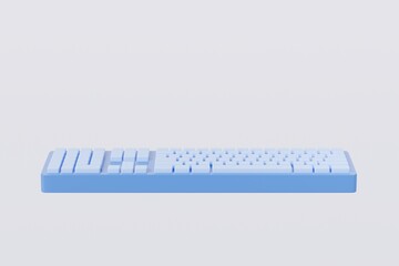 Fototapete - 3d Mechanical Keyboard icon. Computer device equipment concept. Keyboard mechanical gaming concept. Minimal Cartoon keyboard computer technology icon isolated on transparent background. 3d render.