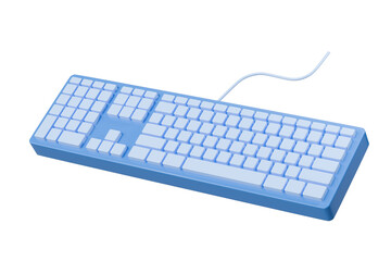Fototapete - 3d Mechanical Keyboard icon. Computer device equipment concept. Keyboard mechanical gaming concept. Minimal Cartoon keyboard computer technology icon isolated on transparent background. 3d render.