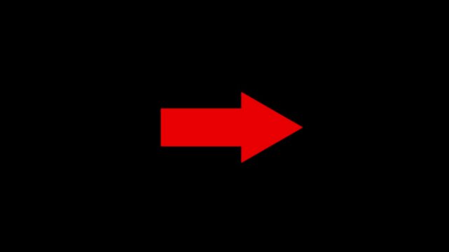 arrow pointing right on black background 