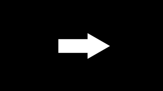 arrow pointing right on black background 
