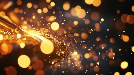 Poster - Sparkling Particles of Light Creating an Ethereal and Magical Effect