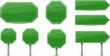 © Anomal - Set of green road signs. Directional signs. Realistic style. Vector graphics.