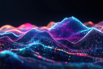 Poster - Abstract colorful digital landscape. (3)