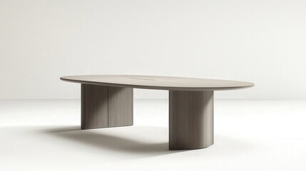 Poster - compact conference table designed for smaller offices, offering just enough seating for a team to ga