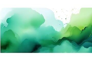 green vector colorful watercolor backgrounds for business card or flyer template