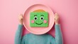 © bajita111122 - Playful food art with smiling face in plate.