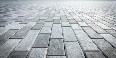 Poster - Grey rectangular paving stones receding into the distance