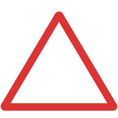 red outline triangle symbol