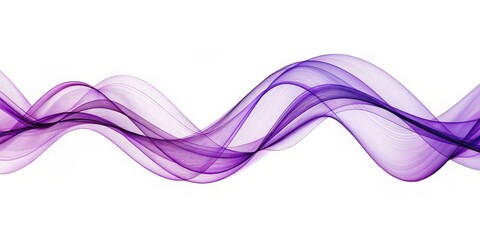 Aufkleber - Abstract Purple Wave Design Elegant Swirling Lines on White Background