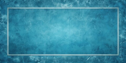 Aufkleber - Aqua Blue Textured Background with a Subtle Rectangular Frame Ideal for Design Projects