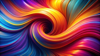 Fototapete - Abstract Swirling Vibrant Hues Forming a Vortex of Color and Light