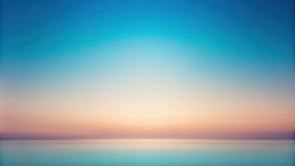 Aufkleber - Serene Seascape Pastel Sky and Calm Ocean Water at Sunset